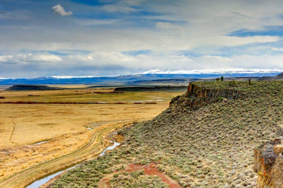 A view of the Steens Mountains from the Buena Vista Overlook located in the Malheur National Wildlife Refuge.
Credit: Jeff Sorn, Wikimedia.